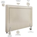 Ver imagem 5 de Cabeceira Cama Box Casal 140 Cm P05 Berlim Corino Branco - Lyam Decor