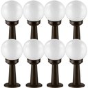 Ver imagem 1 de Jogo 8 Balizadores Jardim Quintal Globo Clássico Luminárias de Chão Decorativa Dital Bivolt