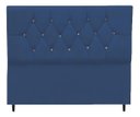 Ver imagem 4 de Cabeceira Estofada Cama Box Solteirão 100 cm Suede Nina Azul Marinho