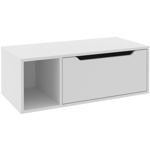 Gabinete de Banheiro 80 Cm com 1 Porta e Nicho Branco