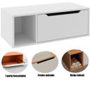 Ver imagem 2 de Gabinete de Banheiro 80 Cm com 1 Porta e Nicho Branco