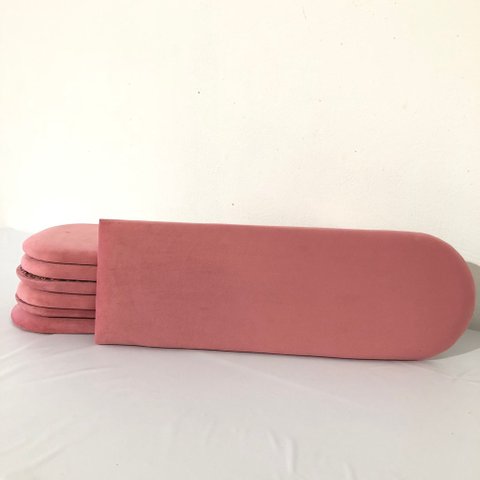 Cabeceira Modulada Estofada Adesiva Nuvem 1 Módulo 60x20cm Rosa