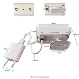 Bloco Autonomo Luz de Emergência 2 Faróis 6w 450lm Bivolt - 3