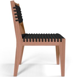 Mesa Loren 160 cm com 6 Cadeiras Área Externa Cozinha Corda Náutica Preto Giardino G01 - Lyam Decor  - 13