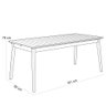 Mesa Loren 160 cm com 6 Cadeiras Área Externa Cozinha Corda Náutica Preto Giardino G01 - Lyam Decor  - 7