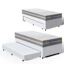 Ver imagem 2 de Cama Box + Colchão Gazin de Molas Ensacadas One Face Air Up + Auxiliar de Espuma Solteiro 88 cm
