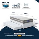 Ver imagem 4 de Cama Box + Colchão Gazin de Molas Ensacadas One Face Air Up + Auxiliar de Espuma Solteiro 88 cm