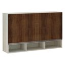 Ver imagem 1 de Armário 120cm 2 Portas C/Nicho Legno Crema C/Nogueira