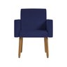 Kit 5 Cadeiras Poltronas Decorativa - Escritório - Recepção Cor:azul Marinho - 6