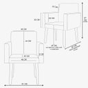 Ver imagem 4 de Kit 5 Cadeiras Poltronas Decorativa - Escritório - Recepção Cor:azul Marinho