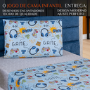 Ver imagem 2 de Conjunto de Lencol Solteiro Bouti 3 Pçs Jogo de Cama Infantil 200 Fios Super Macio:game