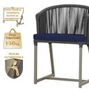 Ver imagem 4 de Mesa com 6 Cadeiras de Jantar Roma 120cm e Noronha em Alumínio Fendi Corda Náutica Estofado 10 Trama