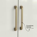 Ver imagem 6 de Guarda Roupa Solteiro Coimbra 4 Portas 100 Cm Branco Armoveis