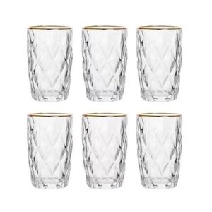 Jogo de Copo de Vidro para Agua com Borda