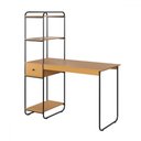 Ver imagem 2 de Mesa Escrivaninha Criare 1 Gaveta 3 Prateleiras Preto/nature - Art Panta