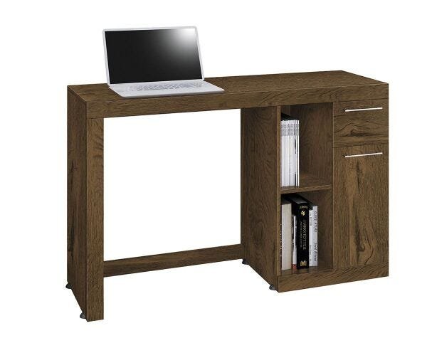 Mesa para Computador Office Doris Nogal Acetinado - Edn Móveis - 1