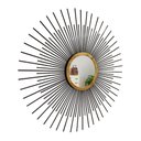 Ver imagem 2 de Espelho decorativo de parede redondo com moldura palitada Cintilante Preto
