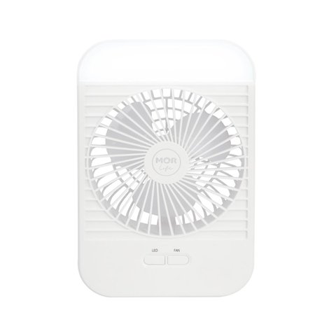 Mini Ventilador Portátil Recarregável com Luminária Mor