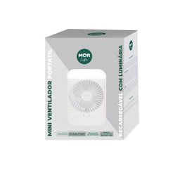 Mini Ventilador Portátil Recarregável com Luminária Mor - 9