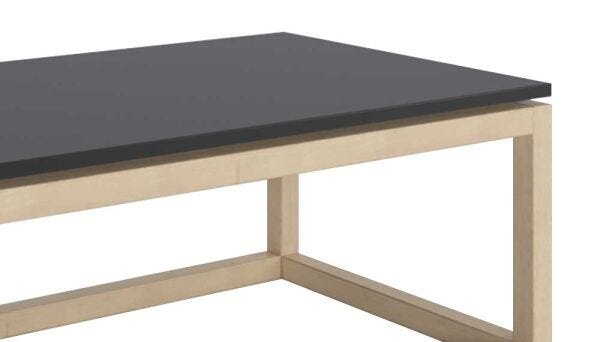 Mesa de Centro Supreme Preto com Natural - Tebarrot Móveis - 3