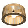Luminária Pendente Berlim Modelo Ripado -:MDF CRU - 1
