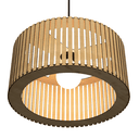 Ver imagem 1 de Luminária Pendente Berlim Modelo Ripado -:MDF CRU