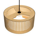 Ver imagem 2 de Luminária Pendente Berlim Modelo Ripado -:MDF CRU