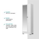 Ver imagem 3 de Armário Utilitário Sapateira 2 Portas Espelho Branco Carraro