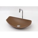 Ver imagem 2 de Kit Banheiro Cuba Pia Chanfrada + Torneira e Válvula Cromada:marrom Matte