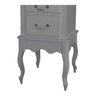 Mesa de Cabeceira Clássica com 2 Gavetas e Pés Luiz Xv - Cinza Laca - 3