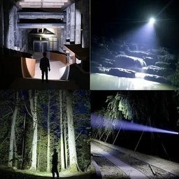 LANTERNA LED  4 NÚCLEOS ALTO BRILHO LONGO ALCANCE ULTRA ILUMINAÇÃO CARREGAMENTO USB:Único/pret - 8