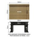 Ver imagem 3 de Mesa para Computador Gamer Madesa 9409 e Painel para Tv até 65 Polegadas - Preto/rustic