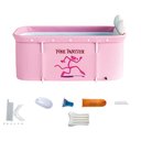 Ver imagem 4 de Banheira Ofurô Dobrável Portátil Retangular PVC Com Encosto Inflável Pantera cor de Rosa VG+