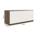 Ver imagem 3 de Armario Aereo Basc Mdf 70 Cm Kali 16339 Carvalho Toq Off White Cetim Nicioli