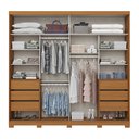 Ver imagem 2 de Guarda Roupa Casal Cayman 2 Portas 6 Gavetas e Pés D337 Cinamomo - Henn