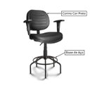 Ver imagem 2 de Cadeira Caixa Executiva Costurada Braço Regulável - (aranha Martiflex) - Cor Preta - 35034