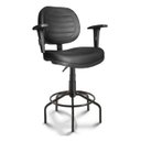 Ver imagem 1 de Cadeira Caixa Executiva Costurada Braço Regulável - (aranha Martiflex) - Cor Preta - 35034
