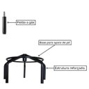Ver imagem 3 de Cadeira Caixa Executiva Costurada Braço Regulável - (aranha Martiflex) - Cor Preta - 35034