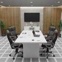 Ver imagem 5 de Conjunto 2 Peças com Mesa Reunião 6 Lugares e Armário Baixo Credenza Office