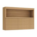 Ver imagem 1 de Armário de Cozinha Modulado Marquesa C/ Nicho e 1 Porta Basculante Ripada 120cm Nature - Nesher