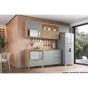 Ver imagem 5 de Armário de Cozinha Modulado Marquesa C/ Nicho e 1 Porta Basculante Ripada 120cm Nature - Nesher