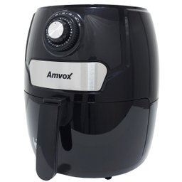 Fritadeira AirFryer Sem Óleo 4,5 Litros Panela Elétrica 1400W Timer Preta Amvox Arf 1245 - 1