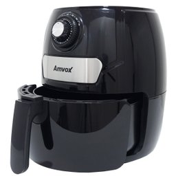 Fritadeira AirFryer Sem Óleo 4,5 Litros Panela Elétrica 1400W Timer Preta Amvox Arf 1245 - 3