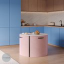 Ver imagem 2 de Conj. Compacto Sala de Jantar Pixel - Mesa Redonda C/ 4 Cadeiras Estofadas