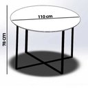 Ver imagem 5 de Conj. Compacto Sala de Jantar Pixel - Mesa Redonda C/ 4 Cadeiras Estofadas