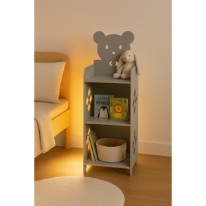 Mesa de Cabeceira Infantil Prateleira de Urso Brinquedoteca:gianduia