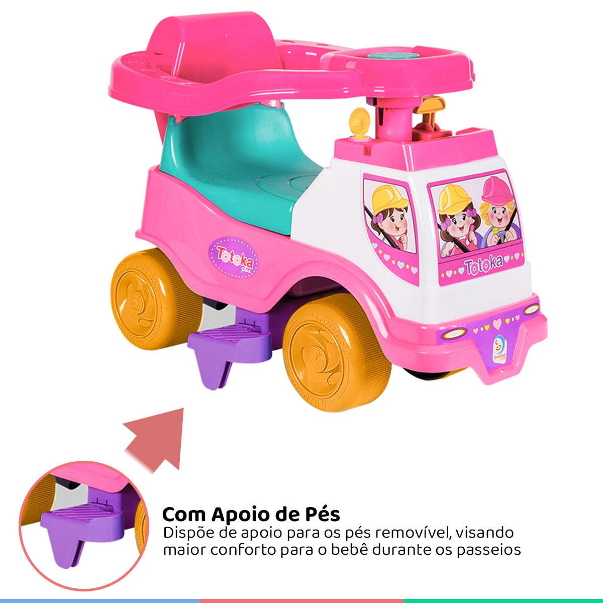 Totoka Plus Menina Andador sem Eletronico - Cardoso Toys - 6