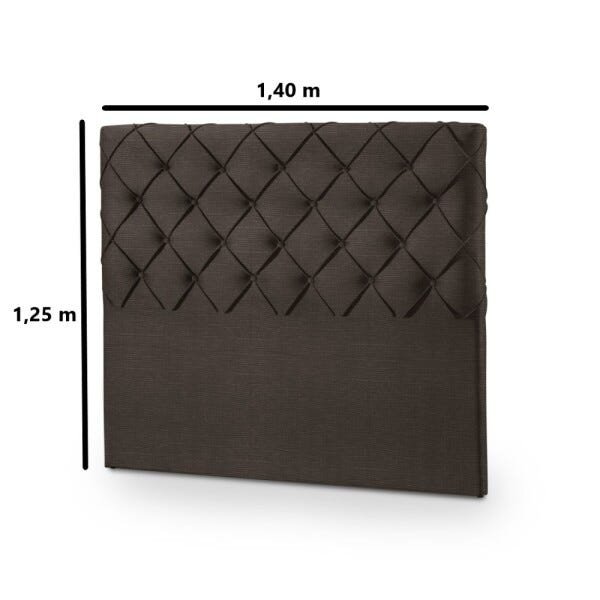 Cabeceira Casal Marrom 140cm Miami 904 Bonan - 2