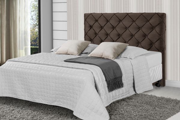 Cabeceira Casal Marrom 140cm Miami 904 Bonan - 3