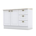 Ver imagem 1 de Balcão de Cozinha 120 Cm Americana Branco com Tampo Calcare - Henn